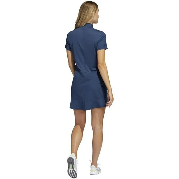 Adidas Navy Quarter Zip Frill Golf Dress, Medium - Picture 2 of 14